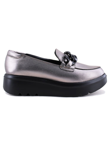 Luba 03 - Mocasín de Piel Inox