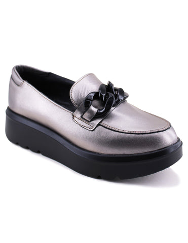 Luba 03 - Mocasín de Piel Inox