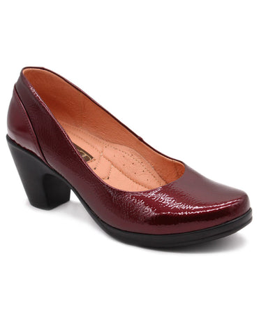 Alexa 05 - Patent Leather Sneaker with Wide Heel