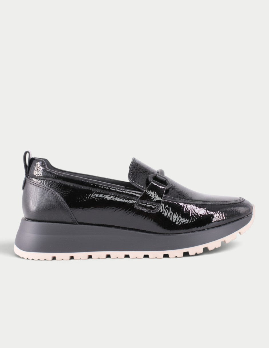 Mocasin Negro de piel manet